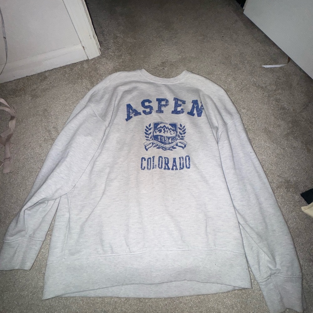 SHEIN Gray Aspen Sweatshirt
